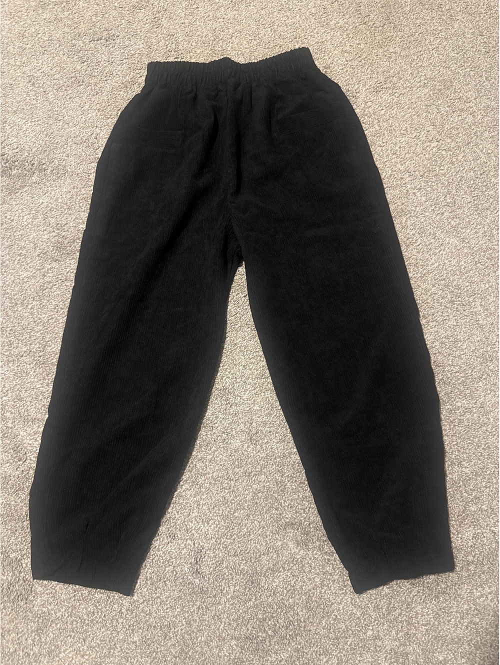 Zenana Black Cordoroy cropped pants Sz S